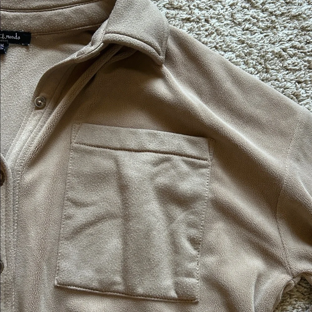 Tan Button Down Shirt - Picture 3 of 4